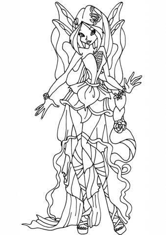 Harmonix Flora Coloring Page